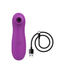 Vibromasseur par vibrations sur membrane rechargeable USB violet 10 vitesses de voyage - ZK003CPUR